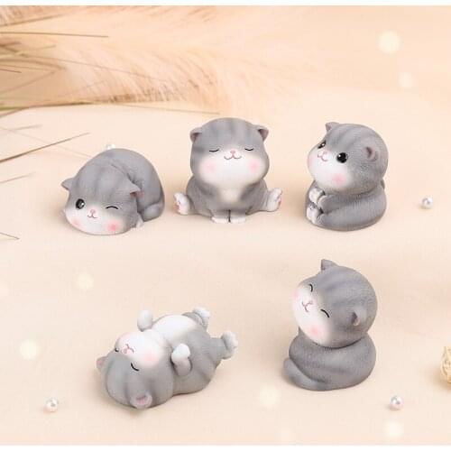 Creative Cat Decor Cartoon Resin Craft Simulation Animals Gifts Car Desk Room Decor Home Decoration Accessories Modern Figurine