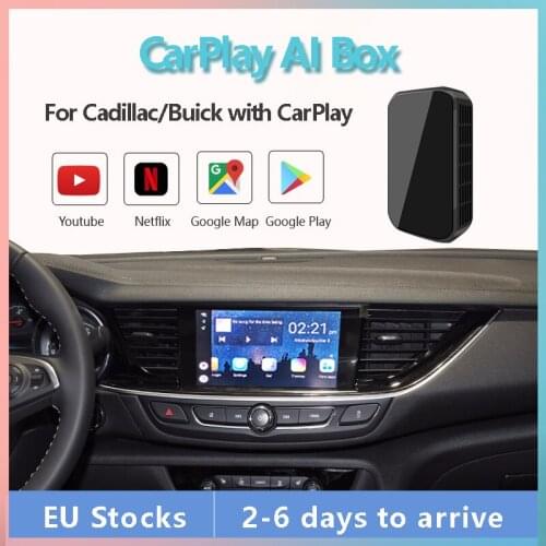 Video AI Box for Cadillac ATS-L XTS XT4 CT6 Buick Excelle GL6 Regal with Built in CarPlay, Supports Mirror Link Multimedia Andr