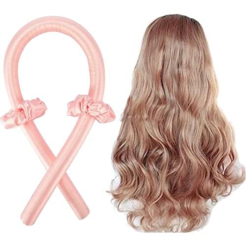 Women Heatless Curling Rod Headband No Heat Curls Ribbon Hair Rollers Sleeping Soft Headband Hair Curlers Styling