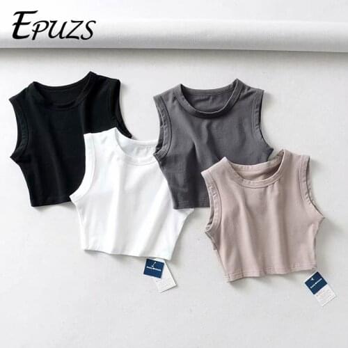 Sexy biker crop tops women black white knit tank top Streetwear vintage summer top korean punk women clothes 2019