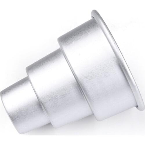 1PC 3 Layers Cake Pudding Mold Tower Shaped Aluminium Alloy Muffin Cake Decorating mould Tools DIY Candle Making Mold OK 0281