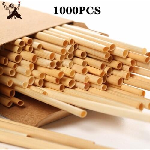 1000pcs 20cm 100% Natural Wheat Straw Environment Friendly Degradable Straw Creative Disposable Cold Coffee Juice Small Straws