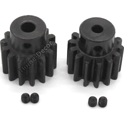 2 PCS 14T Teeth 2 Modulus DIY Spindle Steel Gear Toy Car Motor Gearbox Model Toy Motor Gear