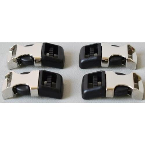 20 Pcs Silver and Black Safety quick release buckle 15mm webbing diy dog collar accessory durable security lock plated