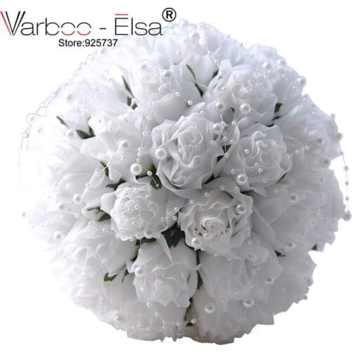 2018 Gorgeous Wedding Flowers Bridal Bouquets Pearl Artificial Bouquet Sparkle 2018 New Bouquet De Mariage