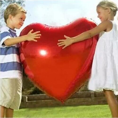32inch Big Red Heart Shape Foil Balloons Valentines Day Wedding invitations Party Easter Supplies Decoration Balloon Love globos