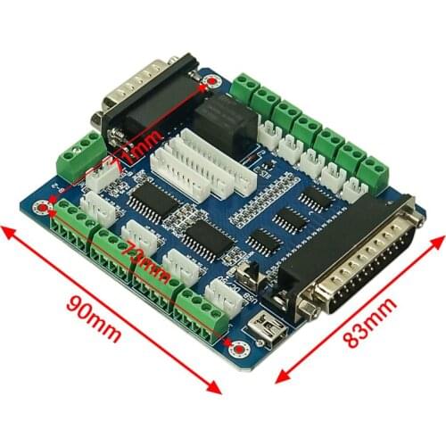 5 Axis USB Breakout Board CNC Router machine Single Stepper Motor Driver Controller