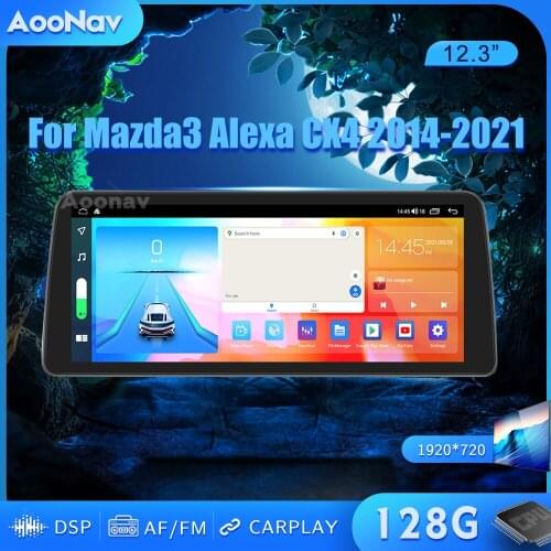 128GB Android Car radio GPS For Mazda3 Alexa CX4 2014-2021 car Multimedia Player Navigation Stereo receiver Head Unit