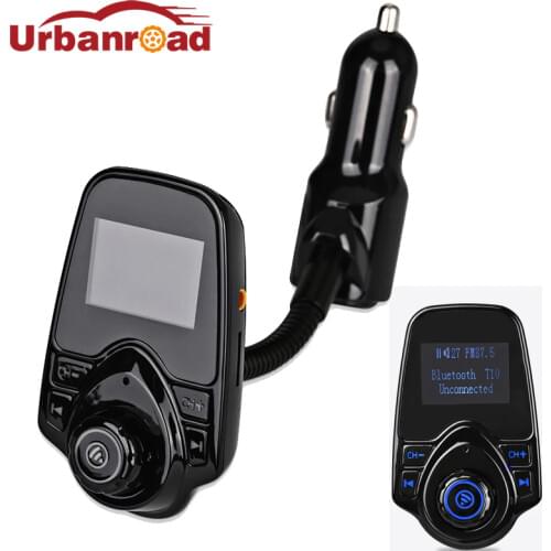 Urbanroad Black Wireless Bluetooth Fm Transmitter Handsfree Car Kit Car Mp3 Modulator USB Charger Audio LCD Display For Iphone