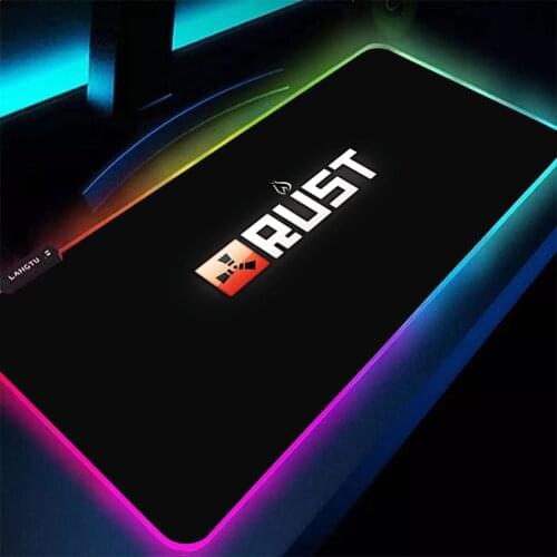 Luxury Big Keyboard Desk Mat RGB Large Mouse Pad Gamer Big Mouse Mat Computer Mousepad LED Backlight Gaming Mause Pad Rust
