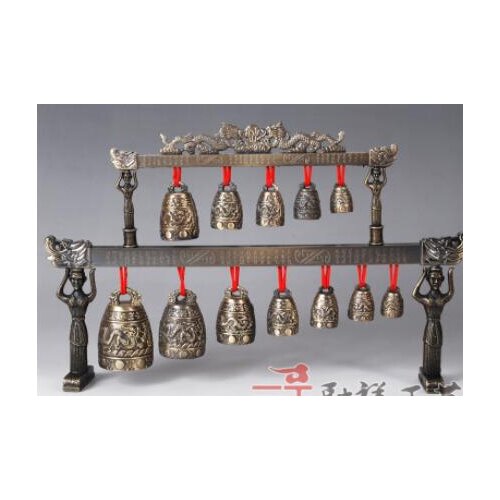 Bronze wares antique chime bells setting pieces ancient Musical chime bells xi 'an terra-cotta warriors statue home decoration