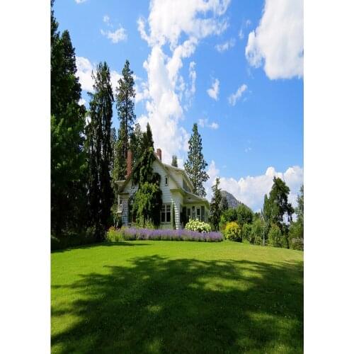 House Garden Scenic Photography Background Computer Printed Backdrop for Children Baby Portrait Pets Photophone Photo Studio