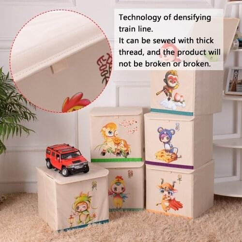 Stationery Organizer Cartoon Folding Storage Box Creative Children Toys Organizer for Clothes Storage Box Cute Animal Bin For