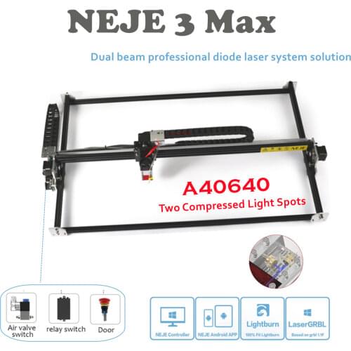 NEJE Master 2S Max 40W CNC Laser Engraver Cutter Cutting Machine Router Printer for Lightburn LaserGRBL Bluetooth-App Control
