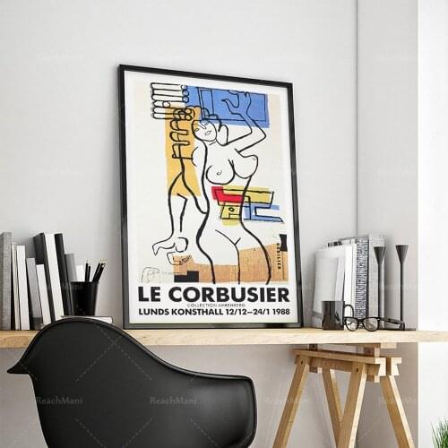 Le Corbusier-Exhibition poster-Cotton print on canvas-Wall decoration