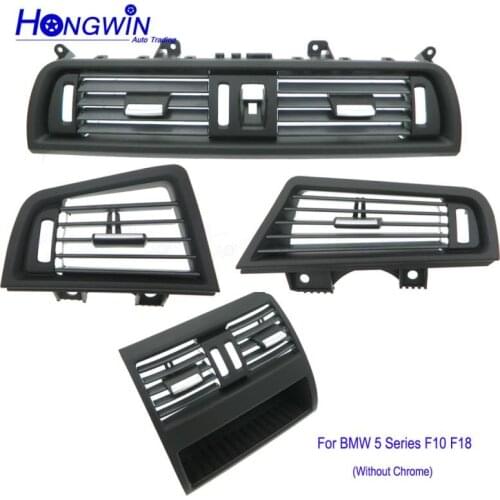 LHD Left Hand Drive Rear NO Heating Hole Row Wind Air Conditioning Vent Grill Outlet Panel Chrome Plate For BBMW 5 Series F10F18