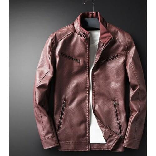 Men's Faux Leather Jackets Mandylandy China