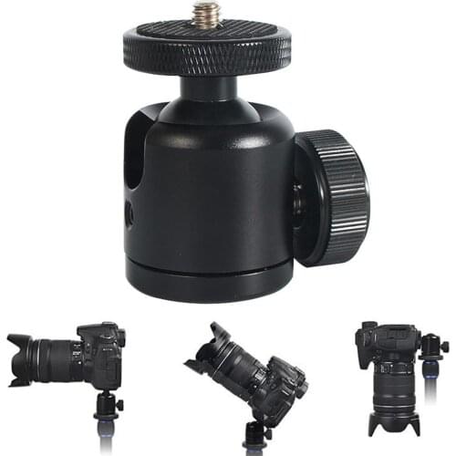 K25 Mini Ball Head 360 Degree Rotatable Knob Lock Tripod Adapter for DSLR Camera Durable 360 Degree Rotatable Mini Ball Head