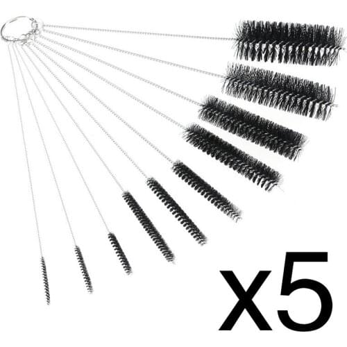 Wowshine 5 Sets Nylon Tube Brushes Straw Set for Drinking Straws / Glasses / Keyboards / Jewelry Cleaning