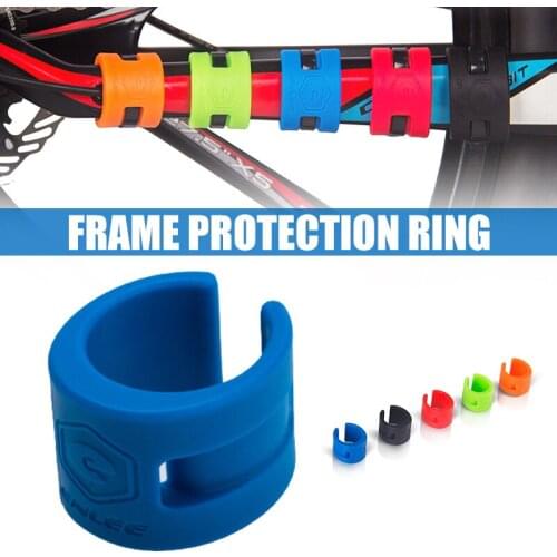 1PCS Bicycle Chain Protection Sticker MTB Road BMX Bike Rear Fork Anti-Collision Rubber Protective Ring Guard Protector Kit Part
