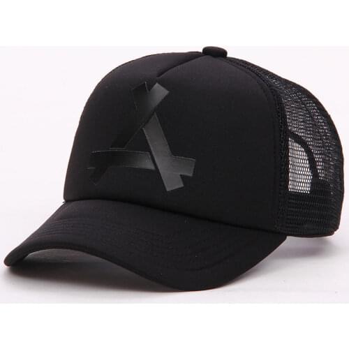 New Letter A Mesh Summer Baseball Cap Snap Back Hat Fashionable Sports Hiphop Trucker Hat Men Women Sun Protection Garros Cap