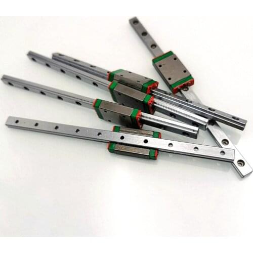 5pcs/set Voron 0 3D printer original Hiwin Linear Guide MGN7H 150mm linear rails Voron0 3D DIY MGN7H Linear rails carriage