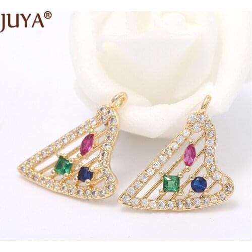 DIY Earrings Pendants Harp Musical Instrument Charms Pendant With Zirconia For Handmade Jewelry Components Supplies