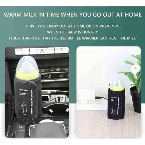 Portable Multi Function Baby Bottle Heater USB Insulation Wide Constant Mouth Warmer Bottle Bottle Resistant Glass Temperat V9Z8