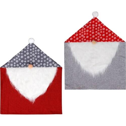 Christmas Chair Cover Gnome Dining Back Covers Slipcover for Dining Room Kitchen