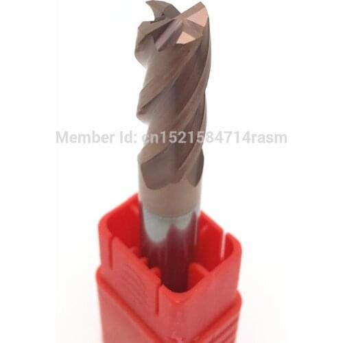 KLOT HRC60 Ultra Hard TiCN Coated Solid Carbide End Mill 13 13.5 14 14.5 15 15.5 16 16.5 17 17.5 18 18.5 19 20mm 4-Flute CNC