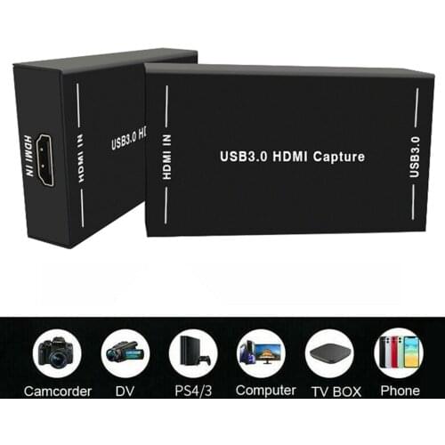 USB 3.0 HDMI Video Grabber Record Box for Switch PS4 Game DVD Camcorder HD Camera Recording Live Streaming