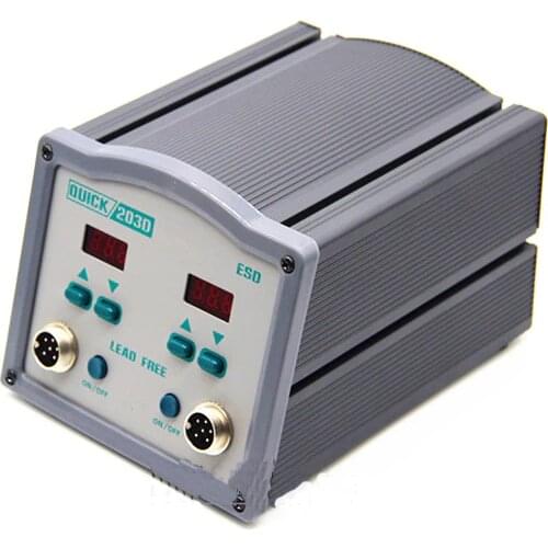 High-Frequency Double Station Soldering Rework Station Welding Machine Lead-Free Soldering Iron Soldering Station QUICK 203D
