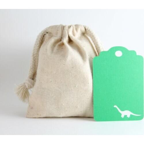 Green Dinosaur gift Tags Birthday baby shower wedding boys Party favor lables Brontosaurus cards