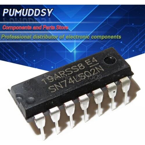 10PCS SN74LS02N 74LS02 7402 HD74LS02P Quadruple 2-Input Positive-NOR Gate DIP-14