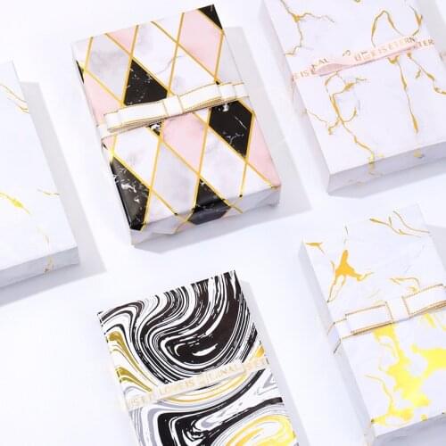 2021 Gold foil Granite Texture Gift Wrapping Paper Marble Christmas Wedding Birthday Wine Bottle Gift Decorative Paper 50*70cm