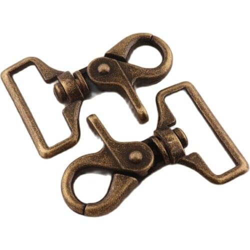 4 pcs Swivel Trigger Clips Snap Hook antique bronze Spring Keyring Bag Belt Strap Clasp Buckle Snap Clip Trigger Craft DIY