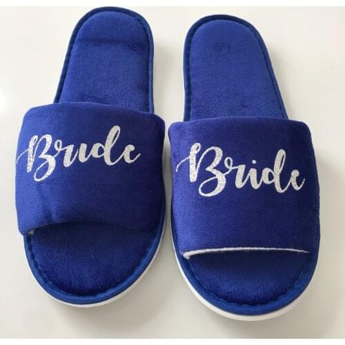 5 pairs Personalized Wedding Slippers Team Bride Slippers Bridesmaid Gifts Custom Print Shoes Bachelorette Party Favors
