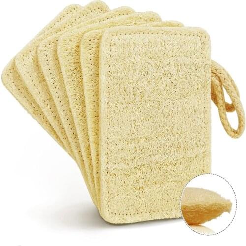 6PCs Natural Loofah Luffa Sponge Dish Cleaning Brush Kitchenware Cleaner can Effectively Remove Oil Stains and Stubborn Stains