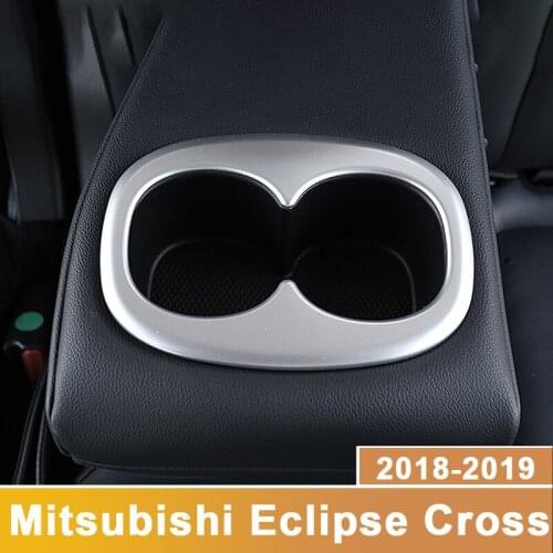 ABS Car Styling Inner Back Row Water Cup Frame Cover Trim Decoration Sticker For Mitsubishi Eclipse Cross 2018 2019 Accessories