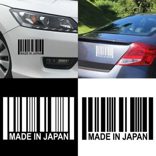 5x9cm Car Stickers MADE IN JAPAN Barcode Car Styling Vinyl Decal Bumper Sticker Water-resistant High Stickiness Exterior Accesso