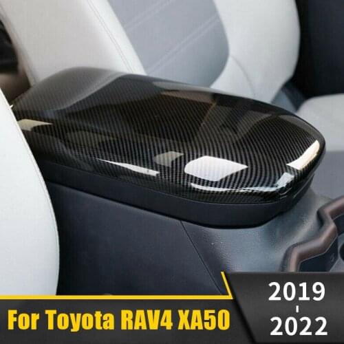 ABS Car Center Console Seat Armrest Box Cover Central Arm Rest Panel Trim For Toyota RAV4 RAV 4 XA50 2019 2020 2021 Accessories