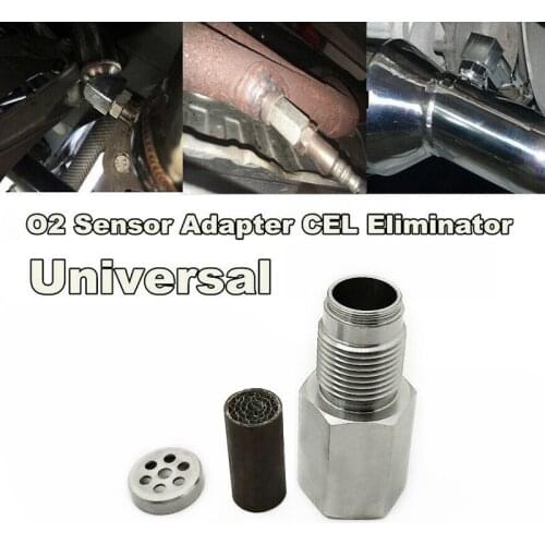 Car RV Camper Trailer Oxygen Sensor Spacer Engine Light Mini Catalytic Converter Oxygen Adapter Stainless Steel Car Accessories