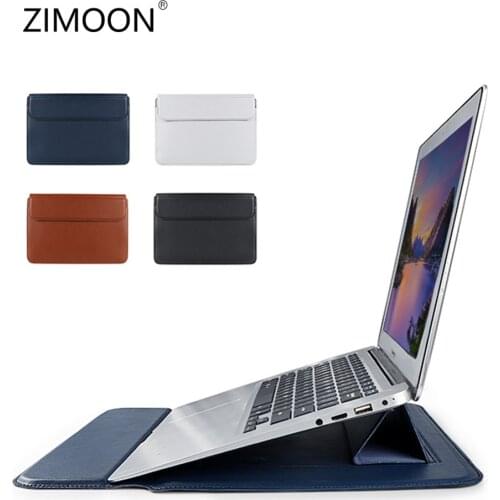 For Macbook Case Multipurpose Laptop Sleeve Bag PU Leather 13/14 inch Notebook Cover Laptop Bag with Stand Mouse Pad