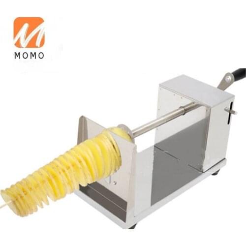 Electric french fry tornado potato chips slicer automatic spiral potato cutter machine