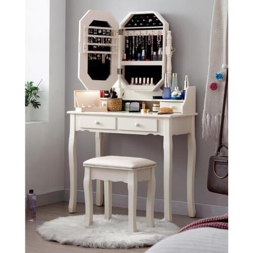 European solid wood dressing table bedroom multifunctional dressing table mini small apartment modern minimalist dressing cabine