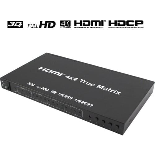 4x4 HDMI Matrix 3D 4K HDMI Switch Splitter Ultra Full HD 1080P 2X2 True Matrix Video Converter 4 In 4 Out Laptop PC To Monitor