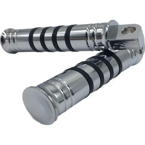 CNC Chrome Edge Cut Motorcycle Front Rear Foot Peg Footrest For Harley Davidson Sportster 883 1200 XL Touring Road King Dyna