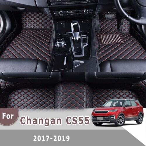 RHD Custom Carpets For Changan CS55 2019 2018 2017 Car Floor Mats Auto Interior Accessories Car Styling Pedal Foot Pads Covers