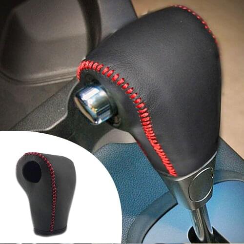 Muchkey Leather Gear Knob Stick Covers For HYUNDAI Tucson 2006- 2010 2011 2012 2013 Non-slip Automatic Shifter