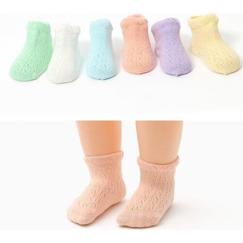 Newborn Baby Lightweight Hollow Socks 100% Cotton Summer Child Baby Socks Relent Loose Socks Cutout Baby Socks W005